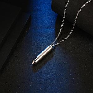 Punk tarzı mermi şekli paslanmaz çelik kremasyon kolye kolye evcil <span class=keywords><strong>Ashes</strong></span> <span class=keywords><strong>Ashes</strong></span> Urns külleri için altın renk takı - Product Image 3