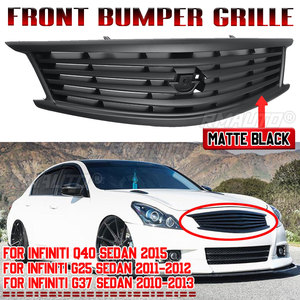 Parrilla Delantera Negra/Estilo Fibra de Carbono para Infiniti G37 2010-2013 G25 2011-2012 Q40 2015 Sedán de 4 Puertas, Parrillas Deportivas - Product Image 1