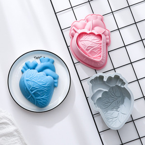 DIY Handmade Heart Shape Baking DIY Halloween <strong>Cake</strong> Mold Candle Silicone Mold Soap Mold - Product Image 2