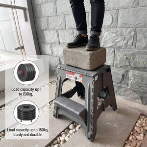 Durable Plastic <strong>Folding</strong> <strong>Stool</strong> with Non-Slip Pedal Purpose Safety Collapsible Fold up <strong>Stepping</strong> <strong>Stool</strong> for Kids and Adults - Product Image 3