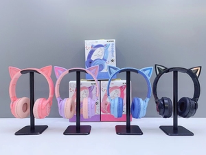 Audífonos BT638 Macaron con Luz <span class=keywords><strong>de</strong></span> Respiración Colorida Degradada, Audífonos <span class=keywords><strong>de</strong></span> Oreja <span class=keywords><strong>de</strong></span> <span class=keywords><strong>Gato</strong></span>, Audífonos Estéreo B39 BT 5.3 para Juegos, Música, Niños - Product Image 3