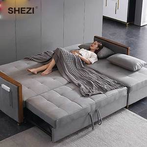 Shezi Hot Bán Gấp <span class=keywords><strong>Rollaway</strong></span> <span class=keywords><strong>Sofa</strong></span> Giường Với Khung Gỗ Và Vải Bọc Cho Phòng Ngủ Phòng Khách Ăn Uống Và Trong Nhà Sử Dụng - Product Image 3
