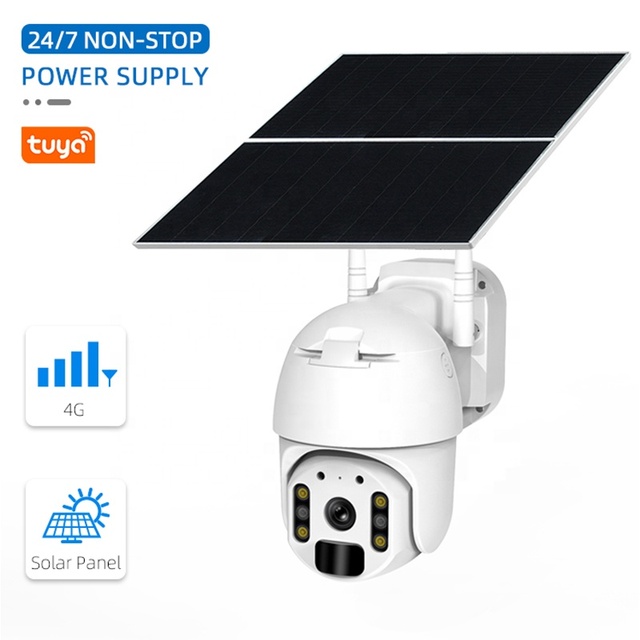 Wireless Light Infrared Wi Fi Network 4G Solar CCTV Security Camera 24/7 25W 18Ah No Stop Recording 4G WIFI Solar Camera System
