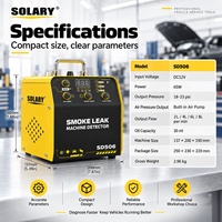 Détecteur de fuite de fumée automobile SOLARY SD506 12V, testeur de vide EVAP, garantie 1 an pour équipement de diagnostic et réparation automobile