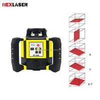Récepteur de niveau laser rotatif double axe RT-90C à vitesse réglable, durable, auto-nivelant, laser rouge avec faisceau rotatif