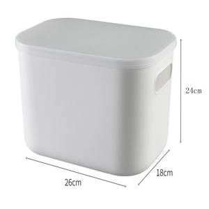 Clothing Organizer <b>Plastic</b> Storage <b>Bins</b> Rectangle With Lid Stackable For Bathroom <b>Kitchen</b> Office Desktop Use - Product Image 5