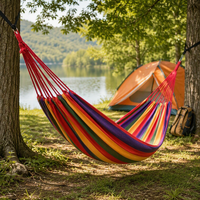 Hamac en toile d'extérieur, options simple et double, anti-retournement, balançoire de camping portable, capacité 200 kg, toutes saisons