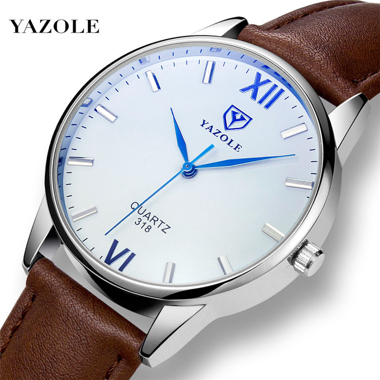 Yazole 318 homme horloge Quartz Hodinky montres à Quartz hommes de luxe  célèbre montre-bracelet Relogio Masculino