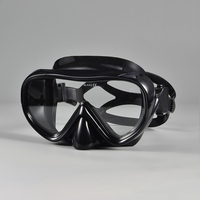 Masque de plongée sous-marine en verre trempé à lentille unique, masque facial en silicone pour la plongée et le snorkeling