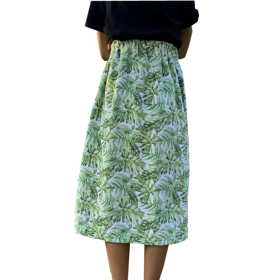 ファッションバスローブドレス綿100% 伸縮性カスタム印刷デザインバスローブタオル