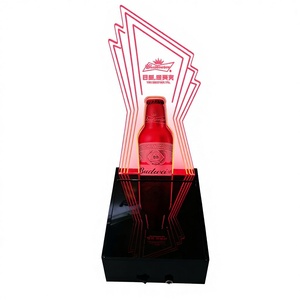 Custom <b>LED</b> Acrylic Luminous Bottle Display Stand, Rechargeable <b>Lighted</b> Holder for <b>Bar</b> & Nightclub - Product Image 5