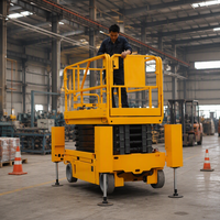 Plateforme élévatrice à ciseaux électrique robuste en acier de 16 m GS1416TL 450 kg avec extension de 1100 mm pour travaux en hauteur