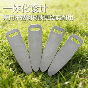 Piquet de tente en acier inoxydable à tête plate, accessoire de camping en plein air - Product Image 2