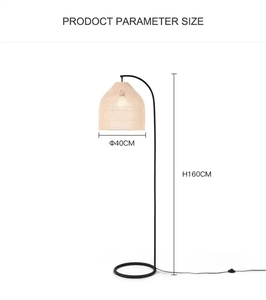 Stehlampe Vườn Ươm mộc mạc ARC Đèn sàn 1-ánh sáng cao đứng ánh sáng với mây Chụp đèn cho phòng khách trang trí nội thất lamparas de PISO - Product Image 2