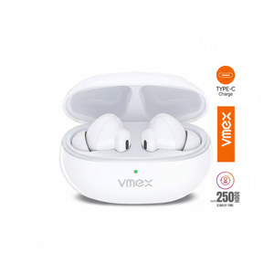 Auricolari wireless Vmex con ricarica di tipo C, cuffie sportive Bluetooth in-ear bianche - Product Image 2