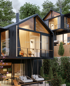 Maisons modulaires préfabriquées de 2 étages avec terrasse Maisons de vacances Maisons de vacances Maison préfabriquée de 3 chambres et salon Maison de jardin - Product Image 6