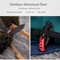 Couteau de poche pliant en acier inoxydable, très vendu, pour le camping, la survie, la chasse, avec manche en aluminium