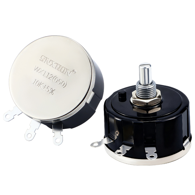 SNXRON Rotary Single Turn Wirewound Potentiometer 5W WX112(050) 1K 2K2 4K7 10K 22K 47K Ohm Resistance 10% Tolerance