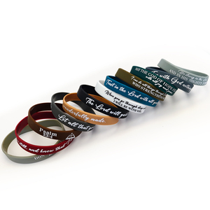 Graziosi Braccialetti Cristiani in Silicone con Versetti Biblici Regali Religiosi Comodi e Leggeri per Uomo con Logo Personalizzato per Eventi - Product Image 5