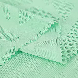 Tejido de malla jacquard de poliéster de secado rápido para ropa deportiva y camisetas, 150g, al por mayor - Product Image 1