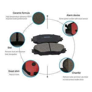 Plaquettes de frein en carbone céramique Performance NAO pour Subaru BRZ AN-771WK D1539-7880 26296-FJ010 pour voitures VW et Seat - Product Image 6