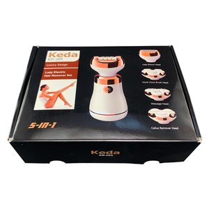 Depiladora de Seda <span class=keywords><strong>5</strong></span> en 1 Profesional, Nueva, en Oferta, con Depiladora, Afeitadora, Cepillo Facial, Cabezal de Masaje y Cabezal para Eliminar Callosidades - Product Image 6