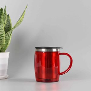 Stainless Steel Vacuum Tumbler 14 Oz With Lid Travel <b>Mug</b> Red Pink TL-1028 <b>Insulated</b> Coffee <b>Mug</b> for Adults - Product Image 6