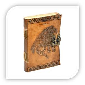 100% cuir véritable A5 Dragon imprimé Journal mignon B5 journal fermoir fermeture point latéral papier couverture cadeau qualité planificateur en boîte - Product Image 1