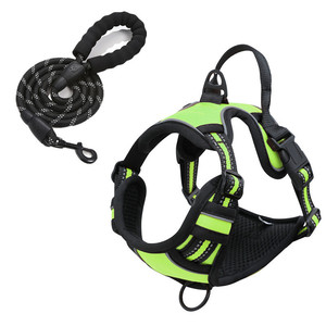 2024 arnés reflectante de alta calidad para perros con correa de lujo sin tirones reflectante suave acolchado chaleco para perros arnés accesorios para perros - Product Image 6