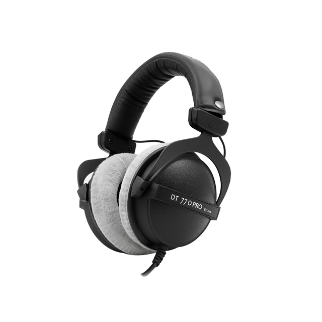 DT 770 PRO 80Ohm 250Ohm Over-Ear Studio Headphones in Gray. Enclosed Design, Wired for Professional Recording and Monitoring