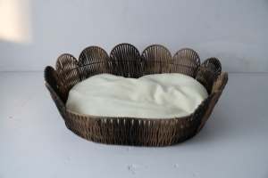 Ganzjahres-Haustier-Rattanhaus Umweltfreundliches Komfortables Haustierbett für Pelzige Freunde Weiden-Kunsthandwerk Katzenhaus - Product Image 2