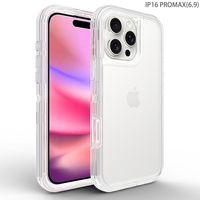 Coque de téléphone transparente antichoc 3-en-1 durable et anti-adhésive pour iPhone 17, 16, 15 et iPhone 17 Pro Max – Étui transparent robuste