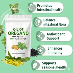 Cápsulas de Óleo de Semente Preta Orgânico e Orégano OEM - 300mg de Nigella Sativa Prensada a Frio, 5% TQ para Suporte Imunológico - Product Image 3