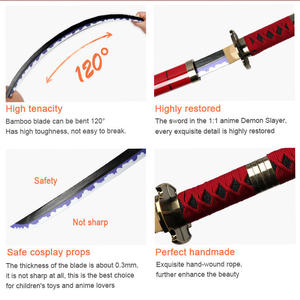 Set de Tres Katanas de Roronoa <span class=keywords><strong>Zoro</strong></span> Hechas a Mano: Shusui, <span class=keywords><strong>Enma</strong></span> y Kitetsu con Soporte de Exhibición y Cinturón Gratis, Accesorio de Cosplay - Product Image 3