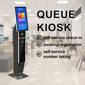 21.5 Inch Queue Waiting Kiosk Queue Waiting Kiosk Queue Management System <strong>Ticket</strong> Kiosk - Product Image 2