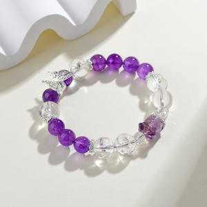 Vente en gros naturel blanc Asay améthyste or avalant bracelet de bête bracelet papillon original - Product Image 3