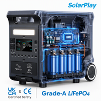 Solarplay 3600W LiFePO4 Stasiun Daya Portabel 3840Wh Generator Tenaga Surya UPS untuk Darurat Rumah dan RV Off Grid DE Stock