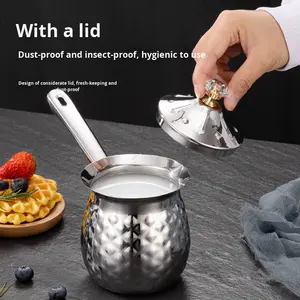 Moderne Roestvrijstalen Koffiegerei Puntige Mond Latte Art Melk Opschuimen En Was Smeltbekers - Product Image 6