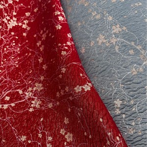 Luxe belle fleur <span class=keywords><strong>de</strong></span> prunier tissé Jacquard tissu Designer tissu pour tenue décontractée mode sac chaussures faisant Jacquard tissu - Product Image 6