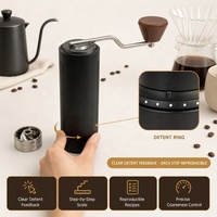 Penggiling Kopi Magnetik dengan Skala Penyetelan Internal Tersembunyi, Kontrol Kehalusan Presisi, Penggiling Burr Kerucut Baja Tahan Karat
