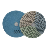 Almohadillas de diamante de calidad superior 7 Setp 3 colores 4 "100MM almohadilla de pulido de diamante disco de molienda para cuarcita/mármol