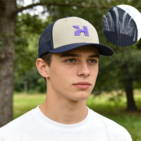 Casquette de baseball de luxe personnalisée de haute qualité avec logo brodé en 3D, casquette trucker à 6 panneaux, casquette de golf respirante en maille Richardson 112