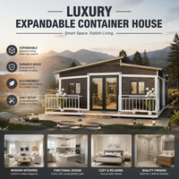 Casa Contenedor Expandible de Acero de Diseño Moderno Chino, Casa Prefabricada Modular Móvil Plegable para Exteriores, Villa, Hogar, Bar, Oficina, Sala de Estar