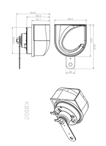 2020 usine Offres Spéciales cuivre haute Qualité Moto Accessoires 12V MOTO Corne Carall de <span class=keywords><strong>klaxon</strong></span> de Voiture - Product Image 6