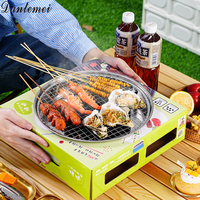Nouveauté Barbecue portatif d'extérieur, grilles instantanées, ensembles de barbecue jetables pour fête