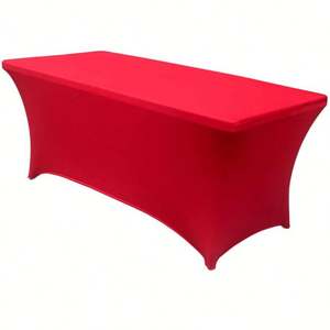 Good Quality Custom Made Polyester Waterproof Fitted Stretch Spandex <b>Table</b> Cover <b>Table</b> <b>Cloths</b> for Trade Show - Product Image 5