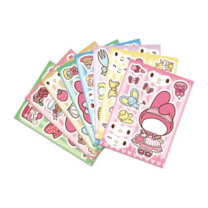 8 autocollants de puzzle mignons en PVC/vinyle, style mélodie, interactifs parent-enfant, éducatifs, adhésifs, imperméables, pour faire des visages - Product Image 5