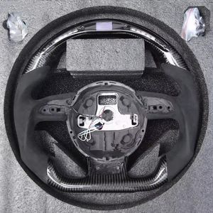 Volant à LED en fibre de carbone cuir perforé pour <span class=keywords><strong>Audi</strong></span> <span class=keywords><strong>RS</strong></span> S3 S4 S5 2012-2016 A3 A4 A5 RS4 RS5 Volant de course automobile - Product Image 5