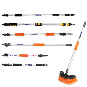 Pôles télescopiques professionnels de différentes longueurs, pôles télescopiques en aluminium alimentés en eau, <span class=keywords><strong>brosse</strong></span> de <span class=keywords><strong>lavage</strong></span> de <span class=keywords><strong>voiture</strong></span> pour le nettoyage des voitures, des maisons et des panneaux solaires - Product Image 2