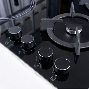 Table de cuisson à 4 brûleurs en verre trempé Table de cuisson à quatre plaques de cuisson à induction électrique encastrée Cuisinière à gaz - Product Image 5